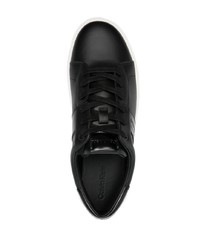 Baskets basses en cuir noires Calvin Klein