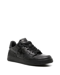 Baskets basses en cuir noires A Bathing Ape