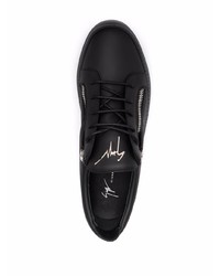 Baskets basses en cuir noires Giuseppe Zanotti