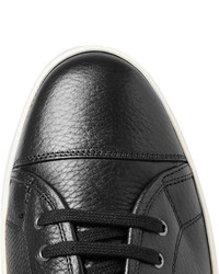 Baskets basses en cuir noires John Lobb