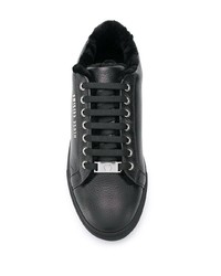 Baskets basses en cuir noires Philipp Plein