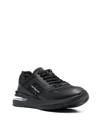 Baskets basses en cuir noires Calvin Klein