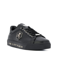 Baskets basses en cuir noires Philipp Plein