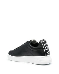 Baskets basses en cuir noires Emporio Armani