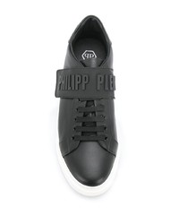 Baskets basses en cuir noires Philipp Plein