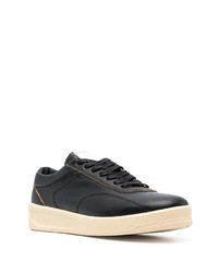 Baskets basses en cuir noires Jil Sander