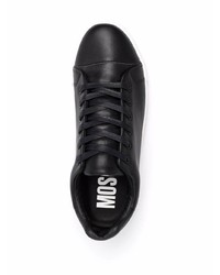 Baskets basses en cuir noires Moschino