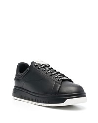 Baskets basses en cuir noires Emporio Armani