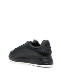 Baskets basses en cuir noires Emporio Armani