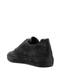 Baskets basses en cuir noires Moschino