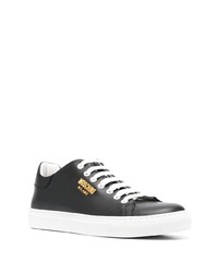 Baskets basses en cuir noires Moschino