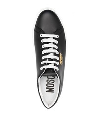 Baskets basses en cuir noires Moschino