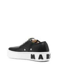 Baskets basses en cuir noires Marni