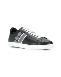 Baskets basses en cuir noires DSQUARED2