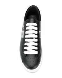 Baskets basses en cuir noires DSQUARED2