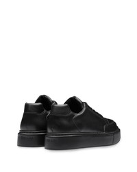 Baskets basses en cuir noires Prada