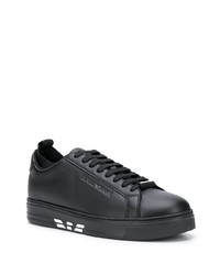 Baskets basses en cuir noires Emporio Armani