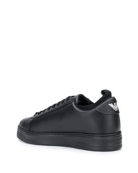 Baskets basses en cuir noires Emporio Armani