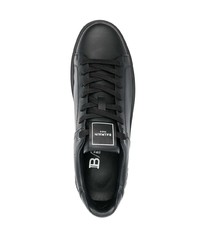 Baskets basses en cuir noires Balmain