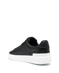 Baskets basses en cuir noires Balmain