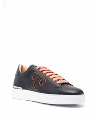 Baskets basses en cuir noires Philipp Plein