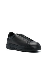 Baskets basses en cuir noires Emporio Armani