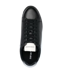 Baskets basses en cuir noires Emporio Armani