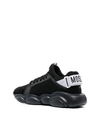 Baskets basses en cuir noires Moschino