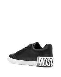 Baskets basses en cuir noires Moschino