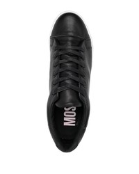 Baskets basses en cuir noires Moschino