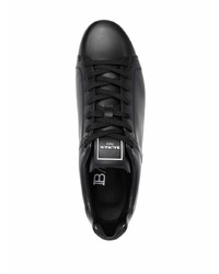 Baskets basses en cuir noires Balmain