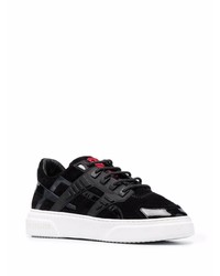 Baskets basses en cuir noires Hide&Jack