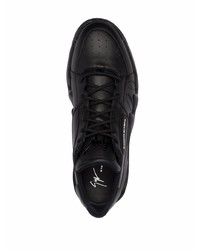 Baskets basses en cuir noires Giuseppe Zanotti