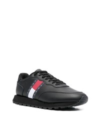 Baskets basses en cuir noires Tommy Jeans