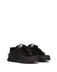 Baskets basses en cuir noires Dolce & Gabbana