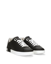 Baskets basses en cuir noires Dolce & Gabbana