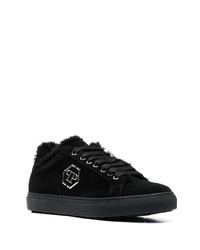 Baskets basses en cuir noires Philipp Plein