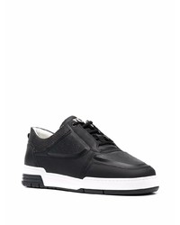 Baskets basses en cuir noires Leandro Lopes