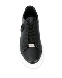 Baskets basses en cuir noires Philipp Plein