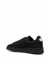 Baskets basses en cuir noires DSQUARED2