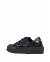 Baskets basses en cuir noires Alexander McQueen