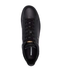 Baskets basses en cuir noires DSQUARED2