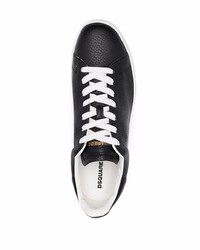 Baskets basses en cuir noires DSQUARED2