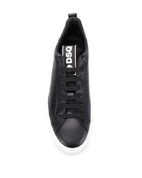 Baskets basses en cuir noires DSQUARED2