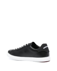 Baskets basses en cuir noires DSQUARED2