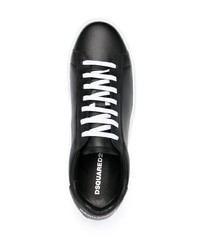 Baskets basses en cuir noires DSQUARED2