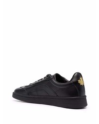 Baskets basses en cuir noires DSQUARED2