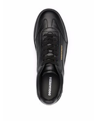 Baskets basses en cuir noires DSQUARED2