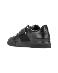 Baskets basses en cuir noires Balmain