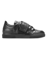 Baskets basses en cuir noires Balmain